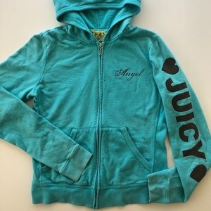 Juicy Couture Turquoise Hooded Sweatshirt